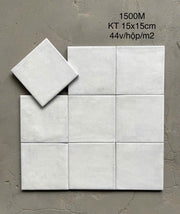 White matte glazed tile, size 150x150mm (1h/1m/44v/17.5kg) 1500M 