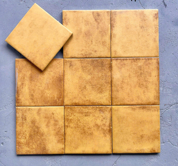 Matt Yellow Glazed Tiles, 150x150mm, Code 1504M 