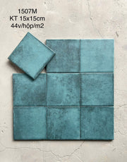 Matte blue glazed tile, size 150x150mm (1h/1m/44v/17.5kg) 1507M 