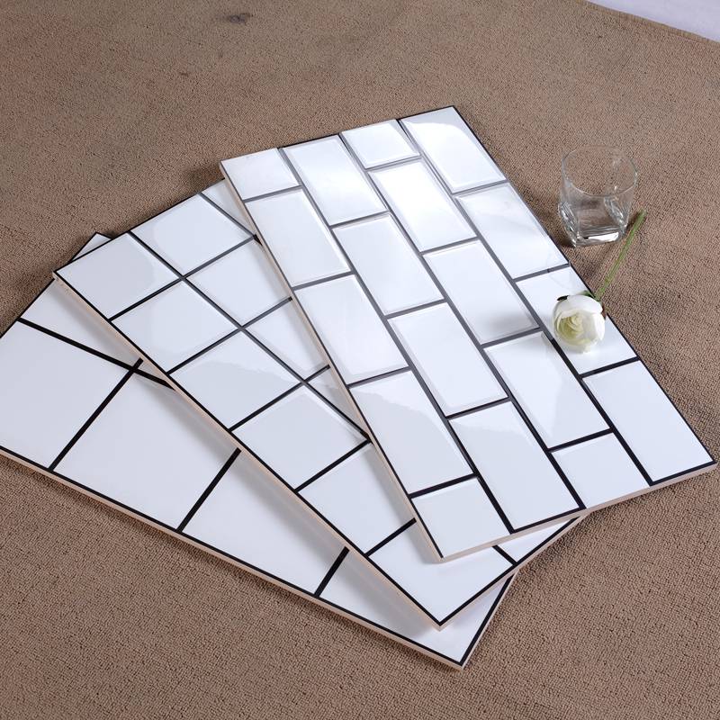 Wall tile size 300x600mm code N360600-7Y glossy white surface