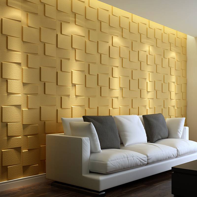 3d decorative waterproof wall tiles yellow