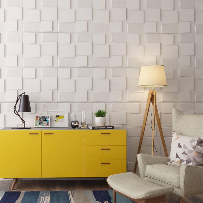 3d decorative waterproof wall tiles yellow