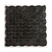 Diamond stone mosaic tile 283x283mm black