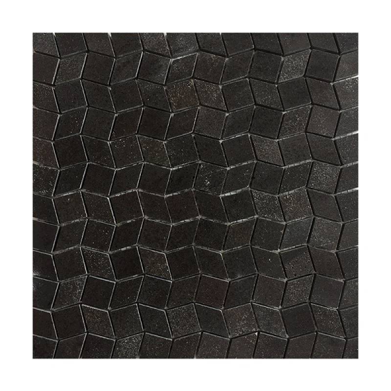 Diamond stone mosaic tile 283x283mm black
