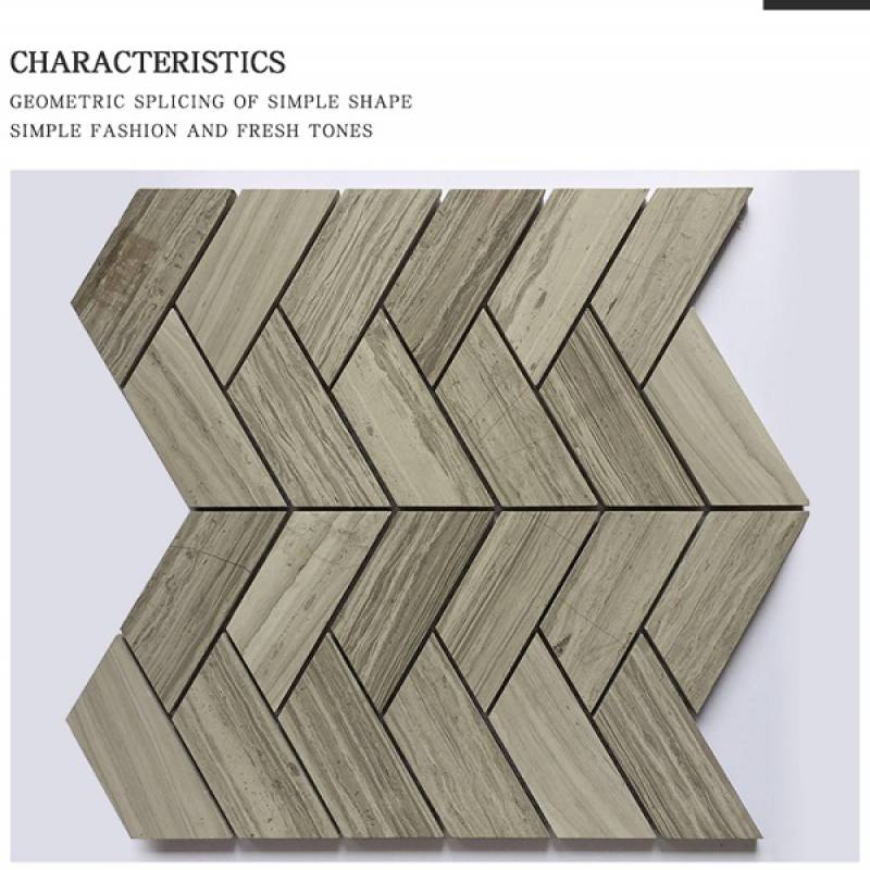 Herringbone stone mosaic tiles for bathroom and kitchen 290x300mm