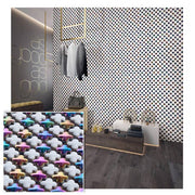 Decorative metal plated ceramic mosaic tile 300x300mm YH3020