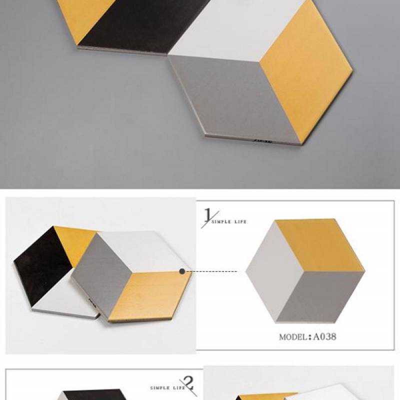3D hexagonal decorative wall tiles 115*200*230mm A022