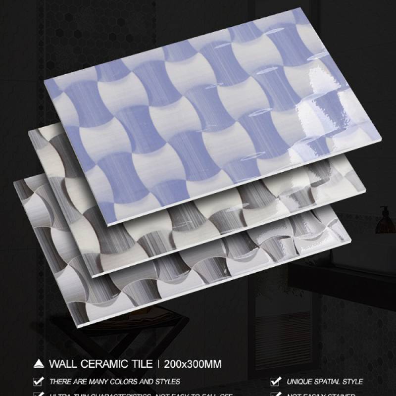 3D ceramic tiles for bathroom wall 200x300mm P323