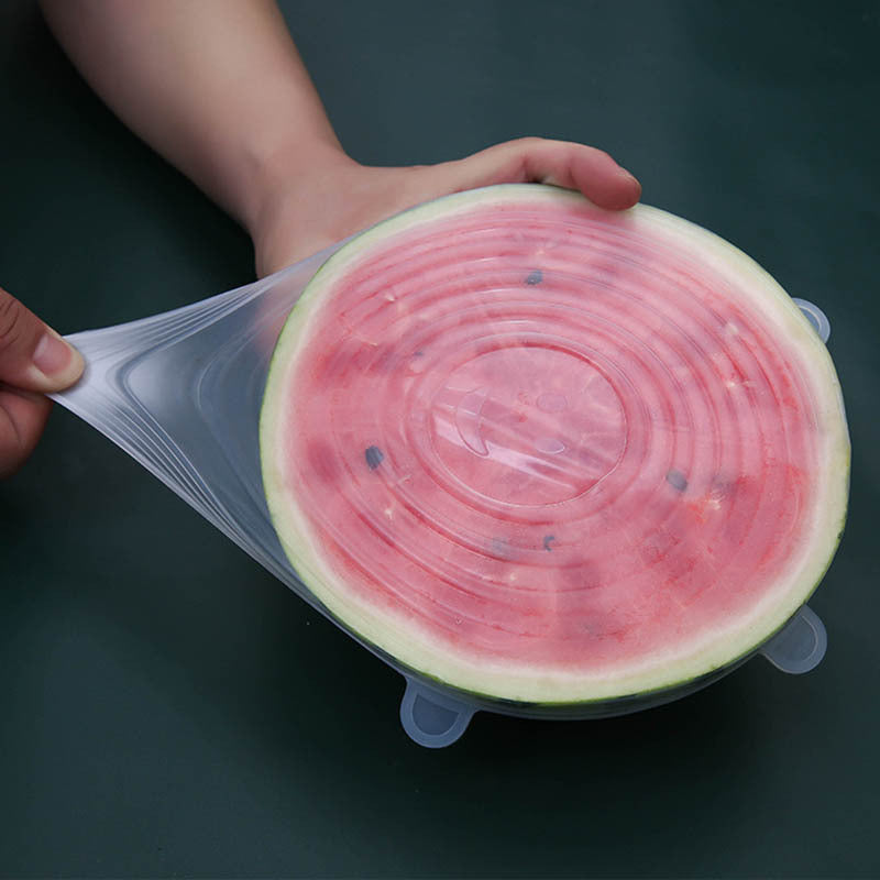 6pcs Silicone Elastic Lids, Reusable Durable Food Storage Covers, Suitable for Bowls, 6 Different Sizes to Fit Most Containers, Dishwasher and Fridge Safe, Container Covers, Meal Prep Storage, Flexible Design, Snug Fit, Foodg - Daisan Mart