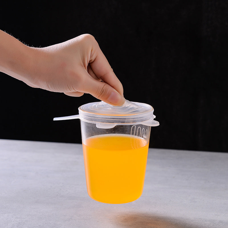 6pcs Silicone Elastic Lids, Reusable Durable Food Storage Covers, Suitable for Bowls, 6 Different Sizes to Fit Most Containers, Dishwasher and Fridge Safe, Container Covers, Meal Prep Storage, Flexible Design, Snug Fit, Foodg - Daisan Mart