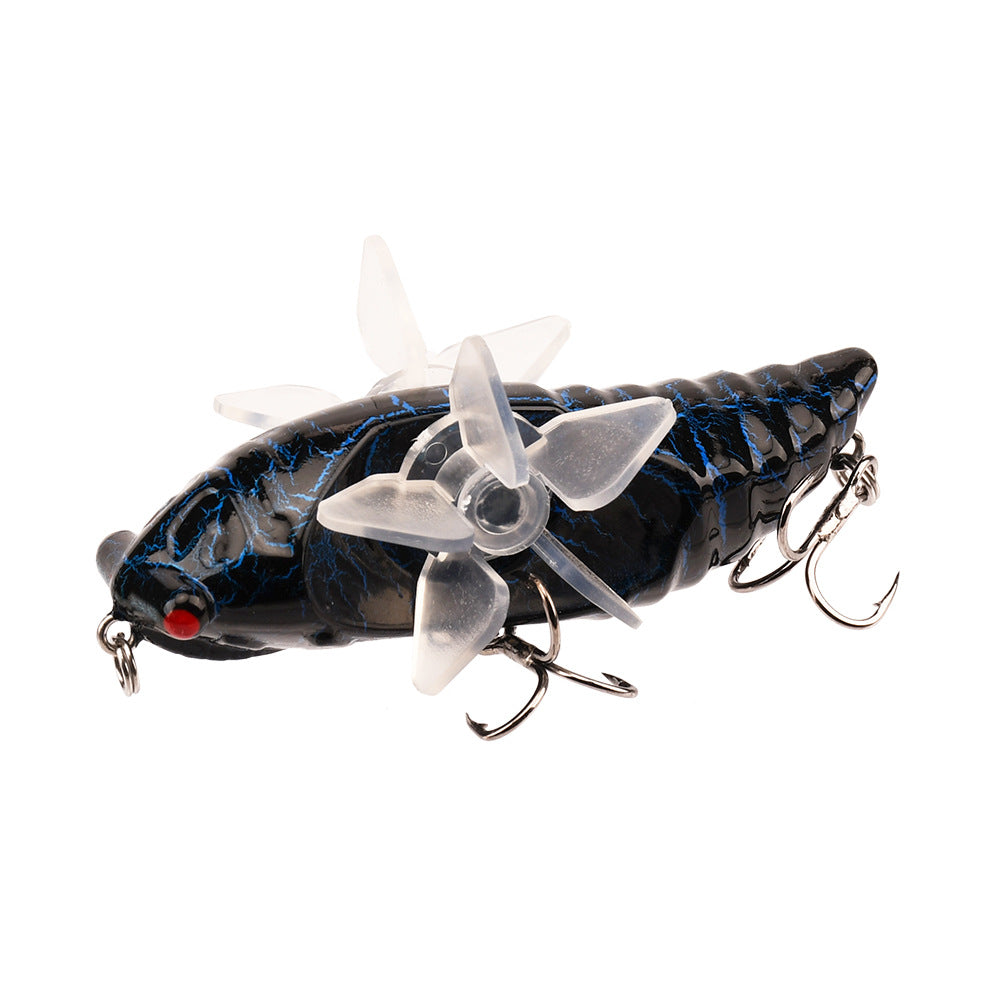 Bionic Cicada Hard Fish Lure - Spinning Fishing Bait with Propeller Treble Hook for Freshwater and Saltwater Fishing - 7.5cm/14g - Lifelike Design for Increased Catch Rates
