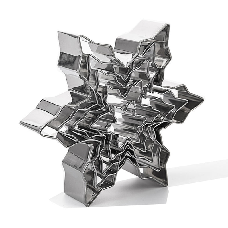 5pcs Snowflake Cookie Molds DIY Baking Stainless Steel Cake Ice Snowflake Handmade Cookie Molds - Daisan Mart