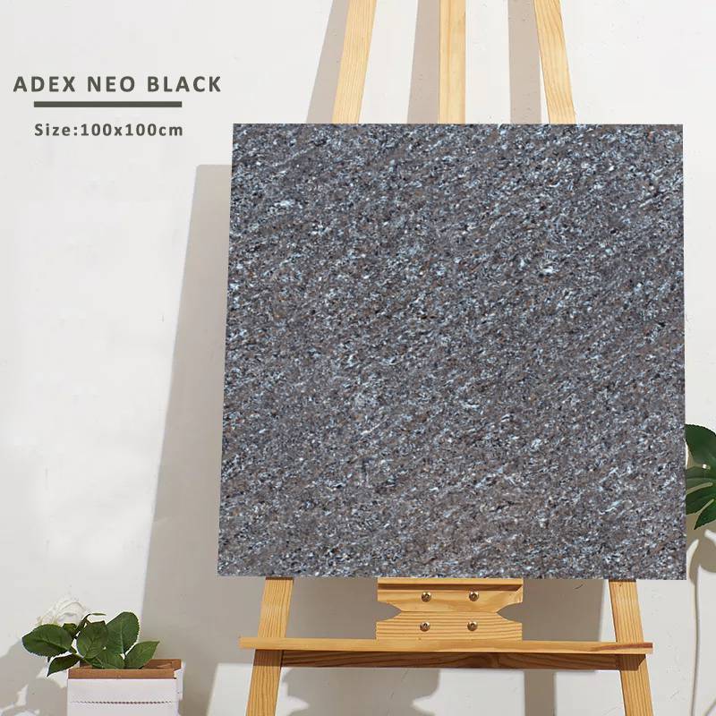 ADEX NEO BLACK 800x800mm glossy Indian floor tiles