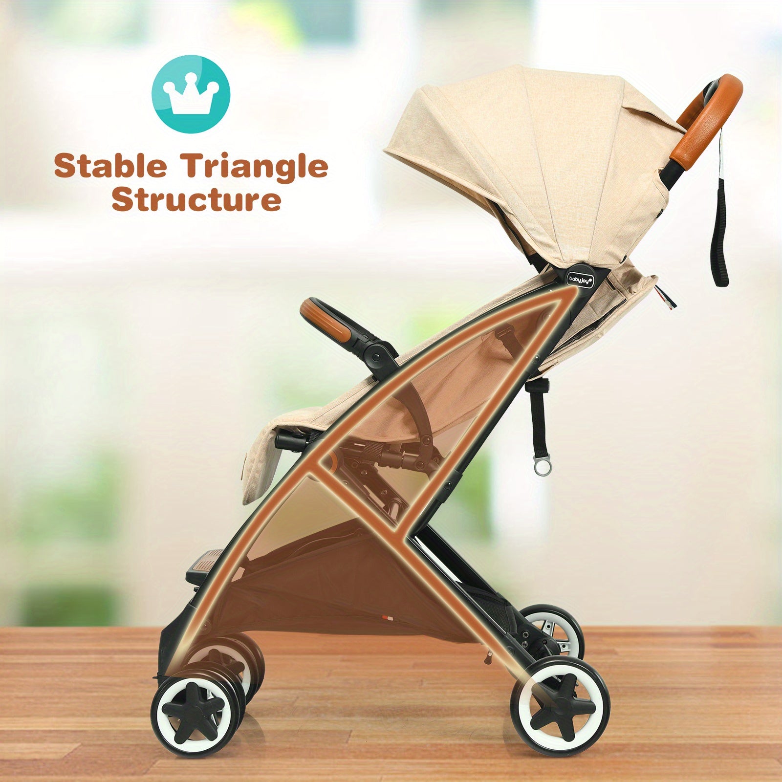 LIFEZEAL Lightweight Aluminum Frame Travel Stroller