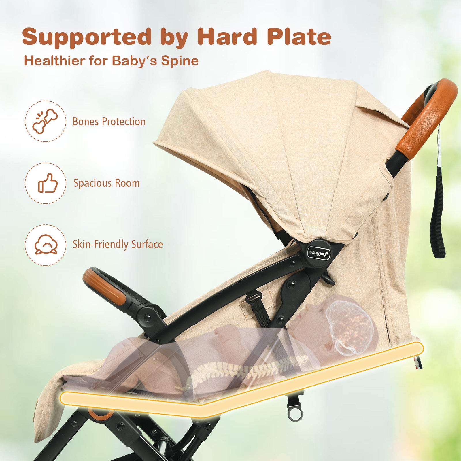 LIFEZEAL Lightweight Aluminum Frame Travel Stroller