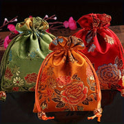 Multi-purpose Embroidered Cloth Bags 10 Pieces - For Gifts &amp; Jewelry