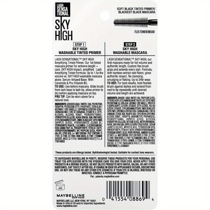 Bộ Mascara & Lót Mi Đen Đậm Sky High Maybelline