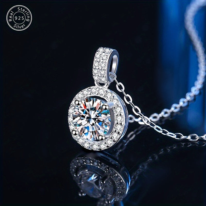 High-end 925 Silver Jewelry Set with 4 Zircon Stones