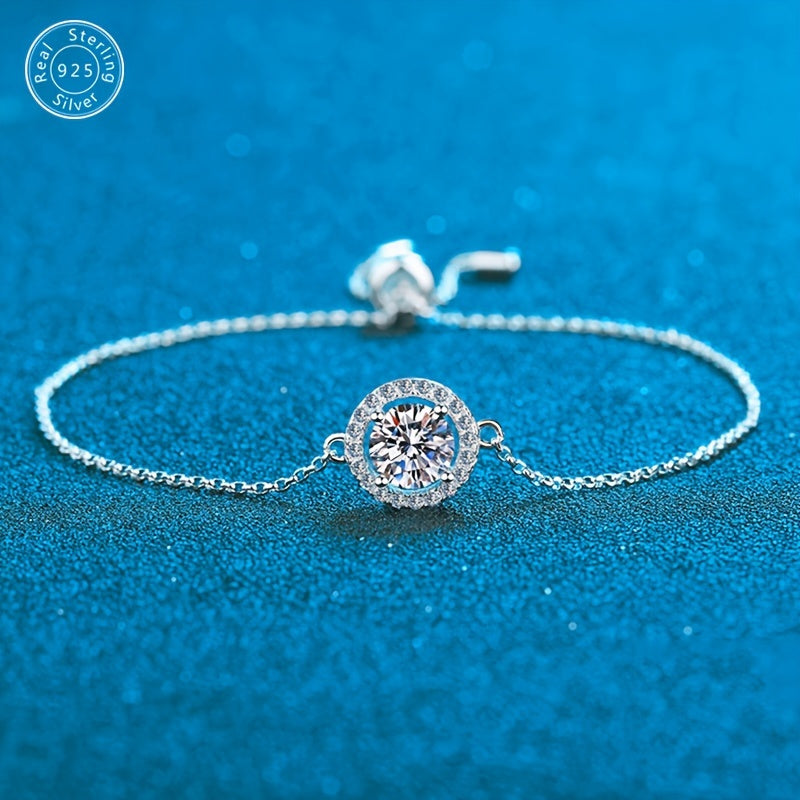 High-end 925 Silver Jewelry Set with 4 Zircon Stones