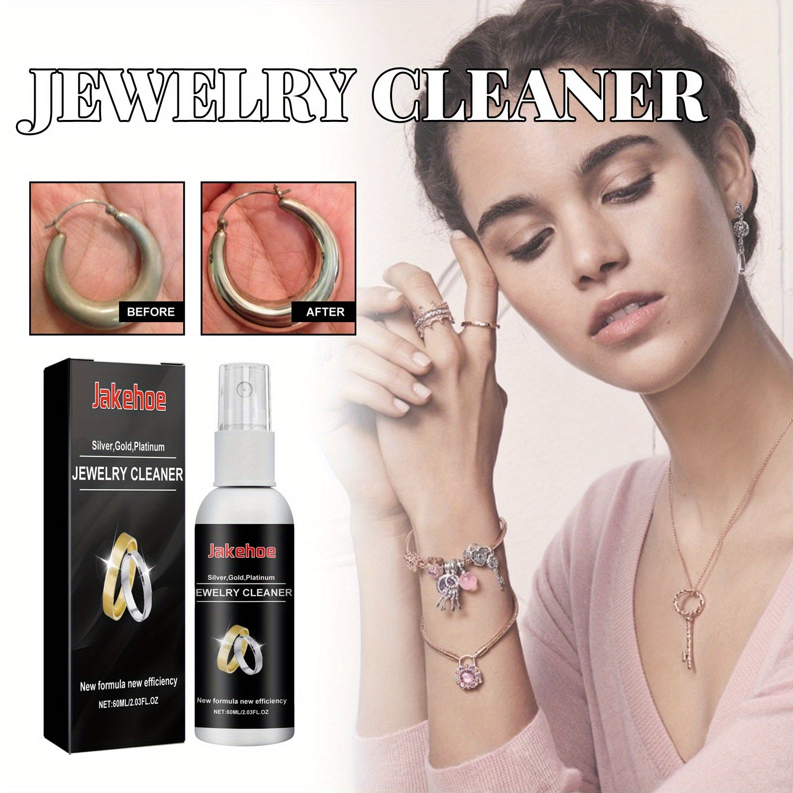 Gold and Silver Jewelry Cleaning Solution 60ml
