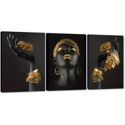 Black Gold African Woman Wall Art Painting 1.5