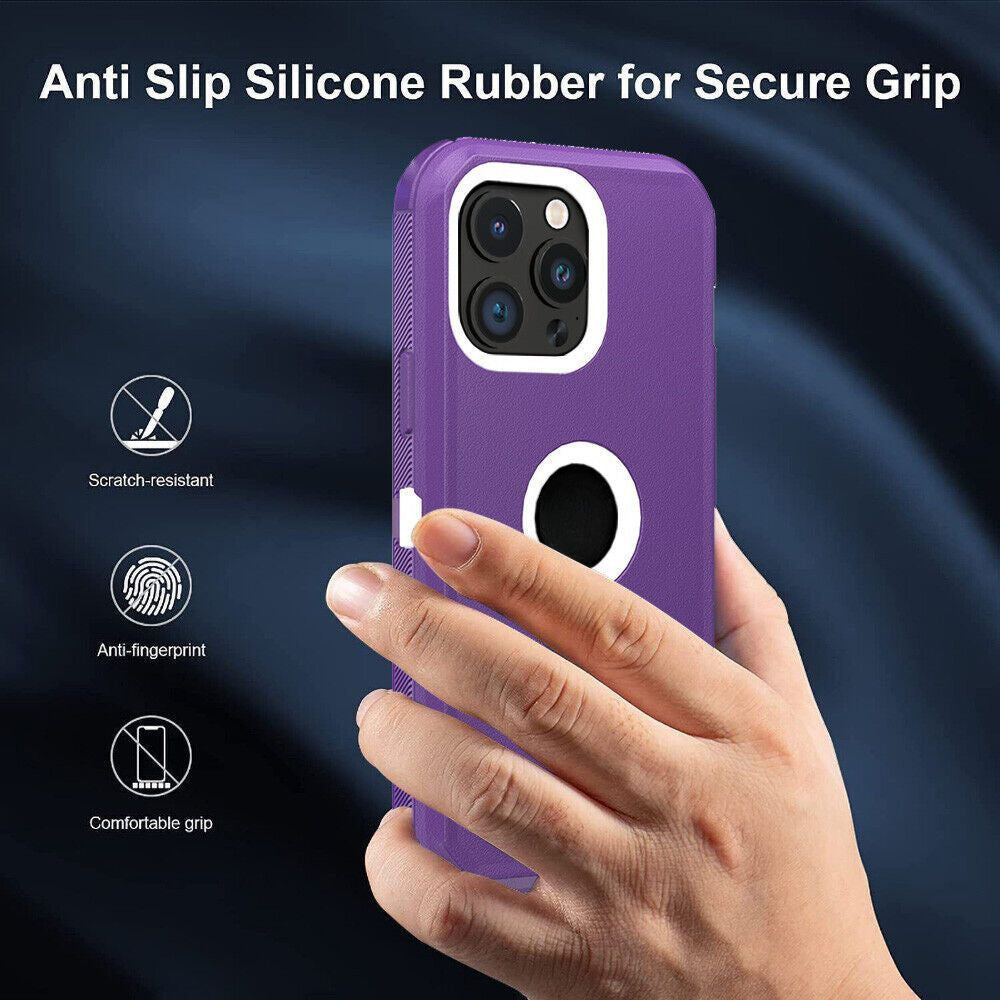 3-Layer Shockproof Case + Tempered Glass iPhone 16