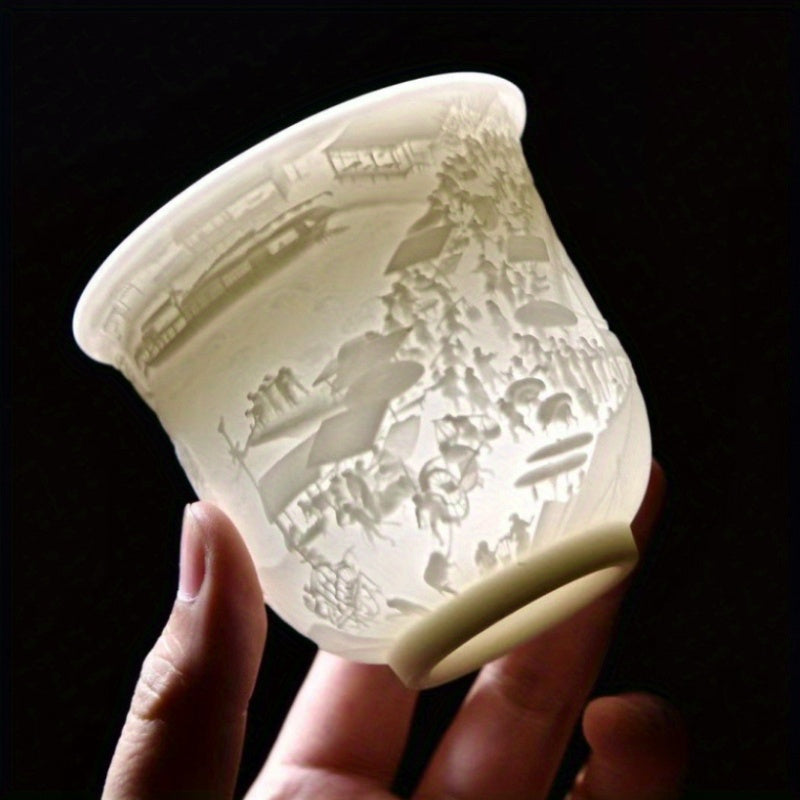 [Single Mutton-Fat Jade Cup] Dehua White Porcelain Single Mutton-Fat Jade Kung Fu Tea Cup