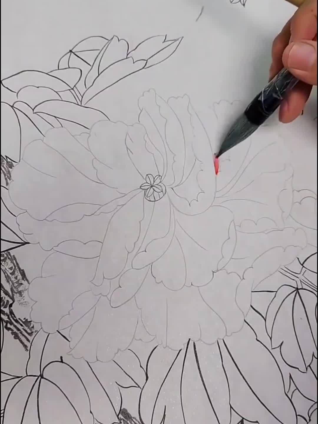 95pcs Beginners Art Kit - White Draft Flower Painting Album & Manual - Black & White Sketches, Watercolor, Chinese Pigments, Color Separation Technique - Perfect for Aspiring Artists Creative Journey