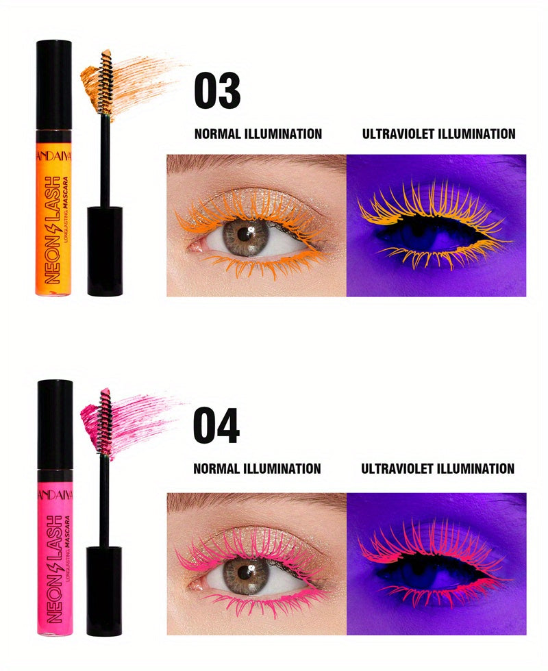 Mascara Neon 6 Màu UV Dạ Quang Chống Lem Lâu Trôi - Daisan Mart