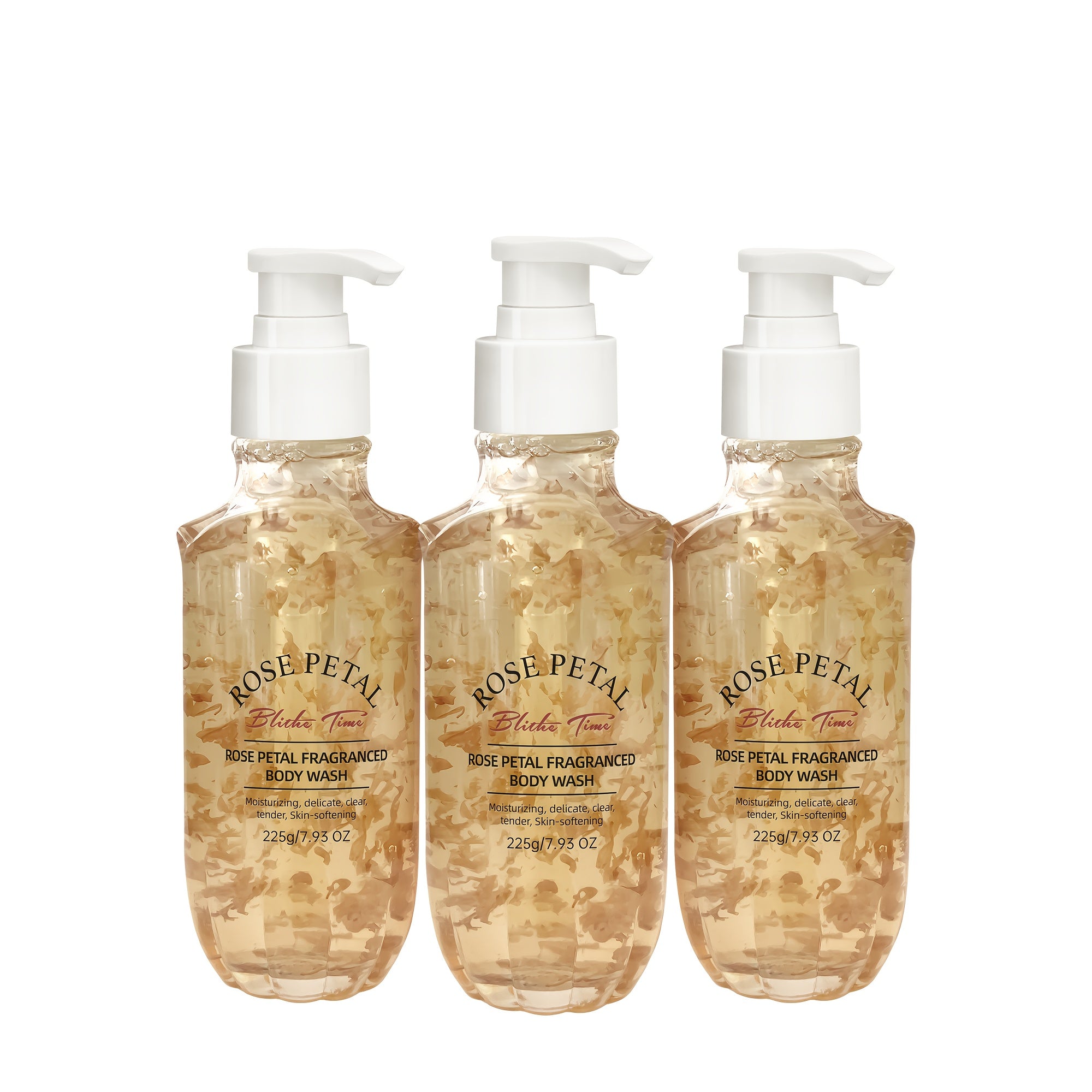 Set of 3 Gentle Rose Shower Gels