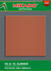 Red floor tiles GLM4040 Size 40x40cm (1T=1.28M=8V)