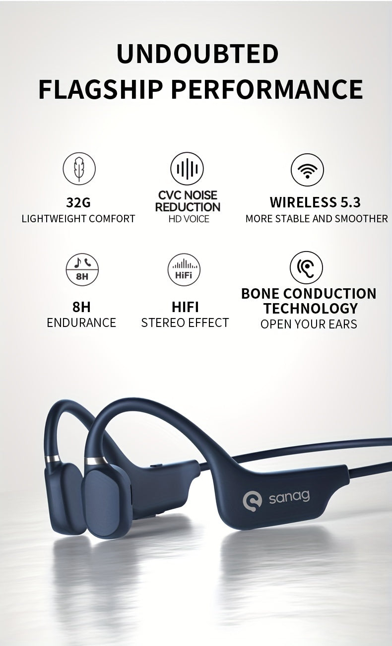 Sanag A5X True Bone Conduction Headphones - Targeting Shao Yin $100+ Bone Conduction - Daisan Mart