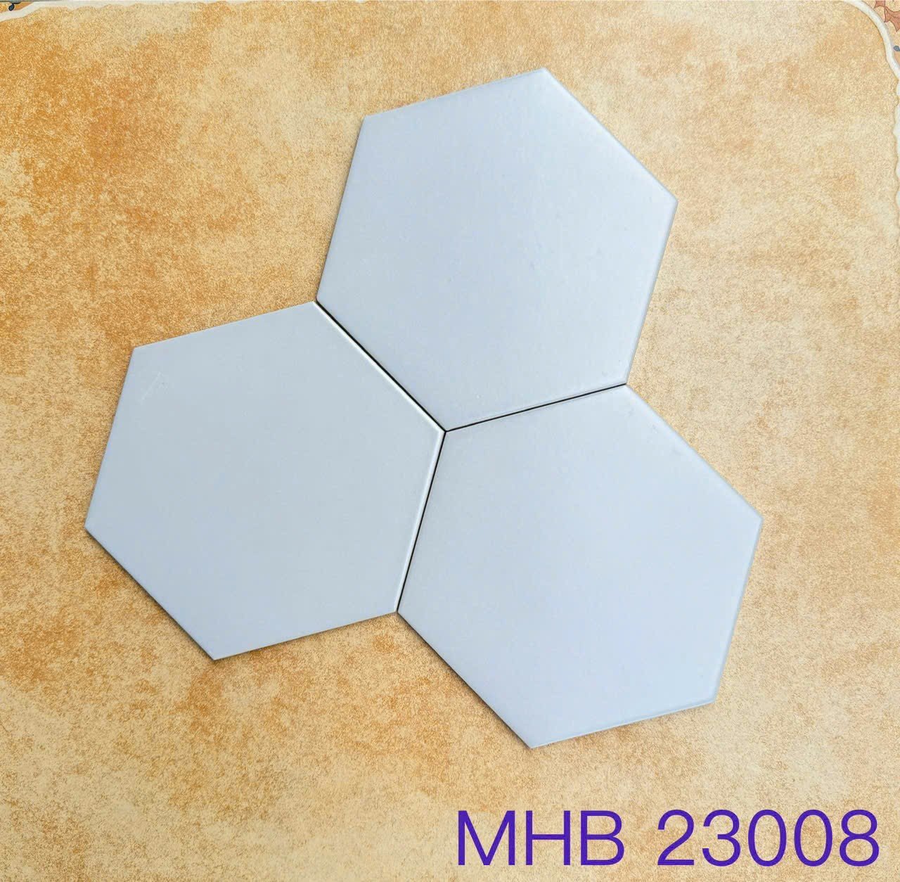 Gray hexagonal tile 200x230x115mm code M23008