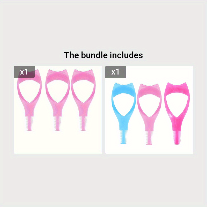 Set of 3 Professional Mascara Tools for Upper and Lower Lashes