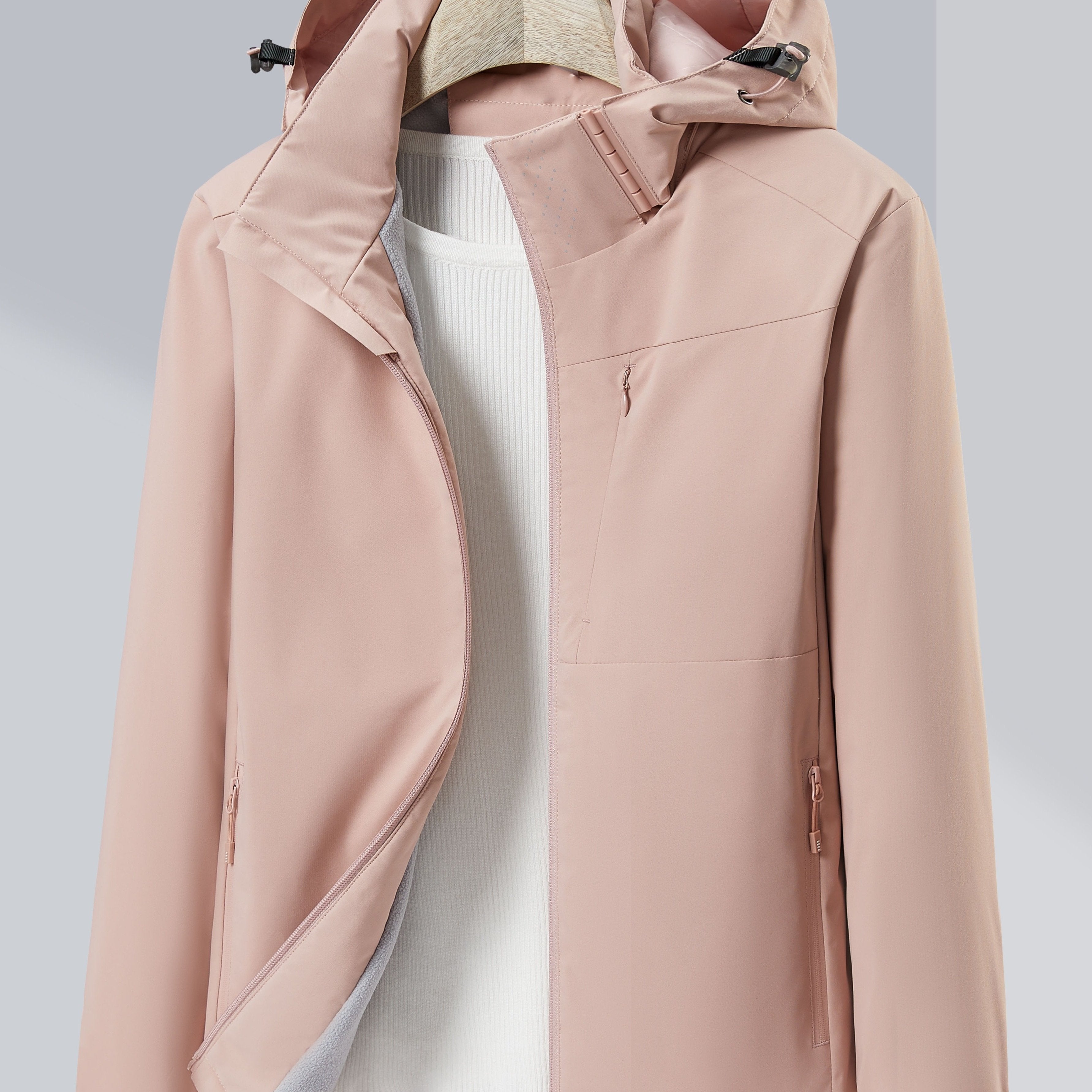 Women's Autumn Winter Windproof Fleece Lined Sports Jacket