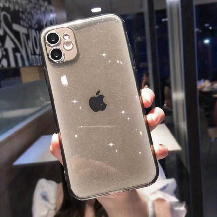 Ultra-thin, flexible, shockproof glitter iPhone case