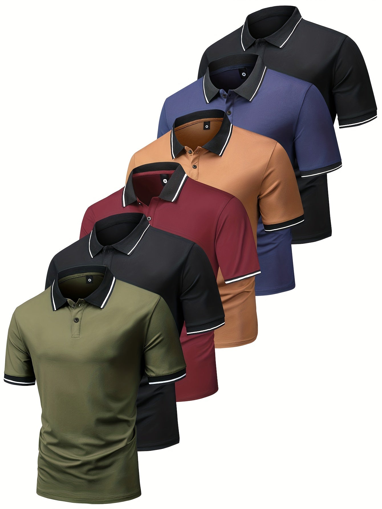 Set of 6 Men's Polo Shirts - Fashion, Sports &amp; Streetwear