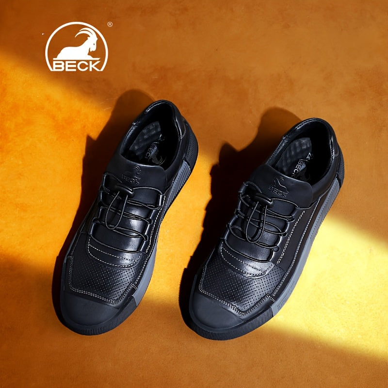 Elegant Men's Leather Shoes, Non-slip Sole, Soft