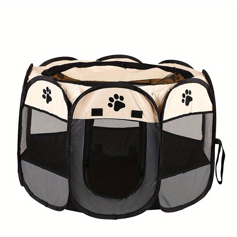 Octagonal Pet Fence Tent Oxford Cloth Scratch-Resistant Foldable Dog Cage for Dogs and Cats, Kennel Nest - Daisan Mart