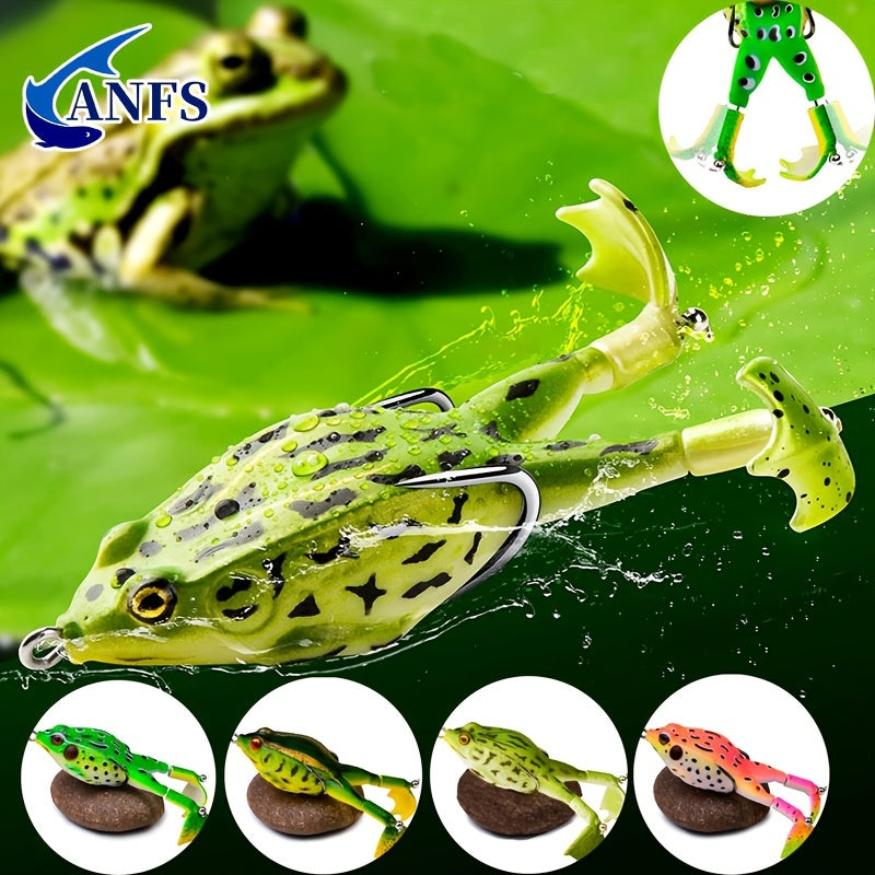 [ANFS Frog Leg Lure] ANFS 1pc Frog Leg Lure Fishing Reel - Soft Artificial Fish Bait with Multi-Color Options (Green, Brown, Black, Orange) for Bass & Panfish, Durable Plastic Design for Year-Round Fishing, Realistic Frog Des