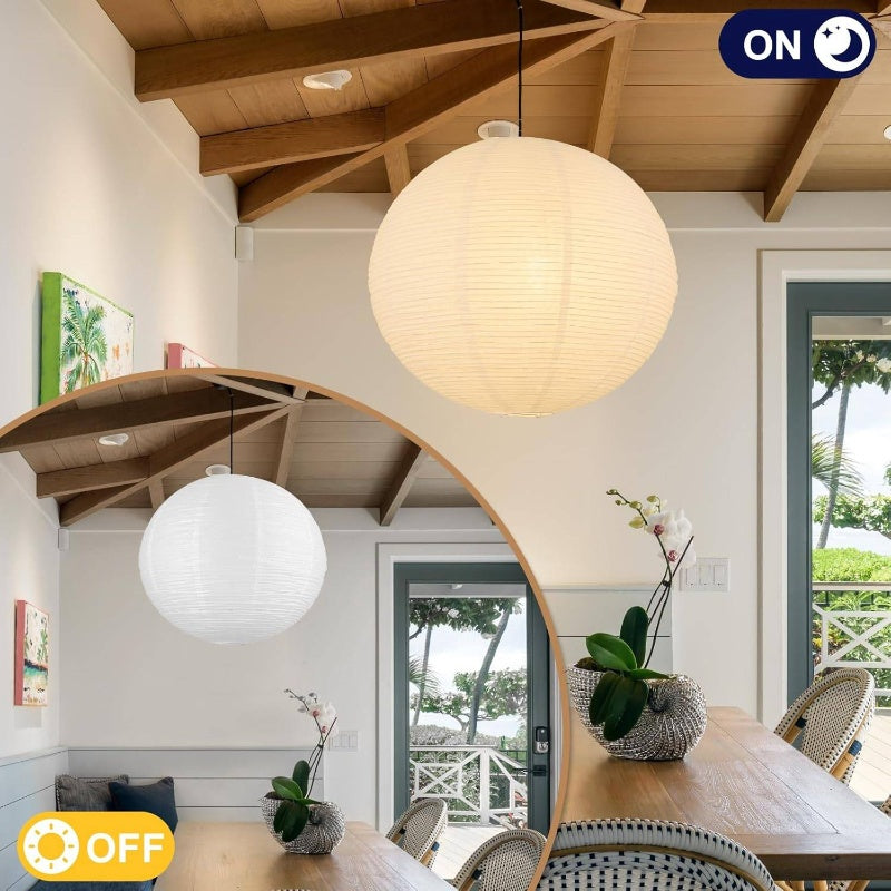 Đèn Lồng Giấy Trắng 20x20 Gấp Gọn Treo Trần Nhà