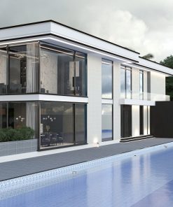 Dong Tam 20×20 brown swimming pool tiles with shell shape 2020MARINA003