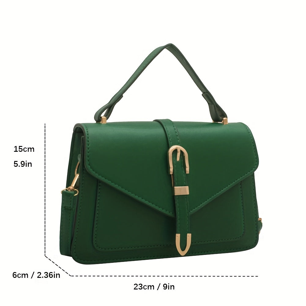 Túi Đeo Chéo Vuông Nhỏ Khóa Thắt Lưng Thanh Lịch