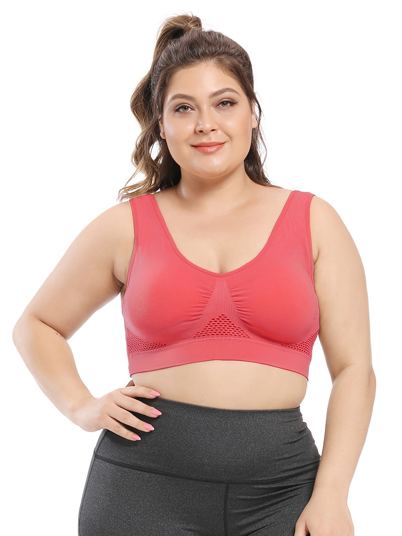 Áo Bra Thể Thao Nữ Big Size Không Đường May, Tím Nhẹ