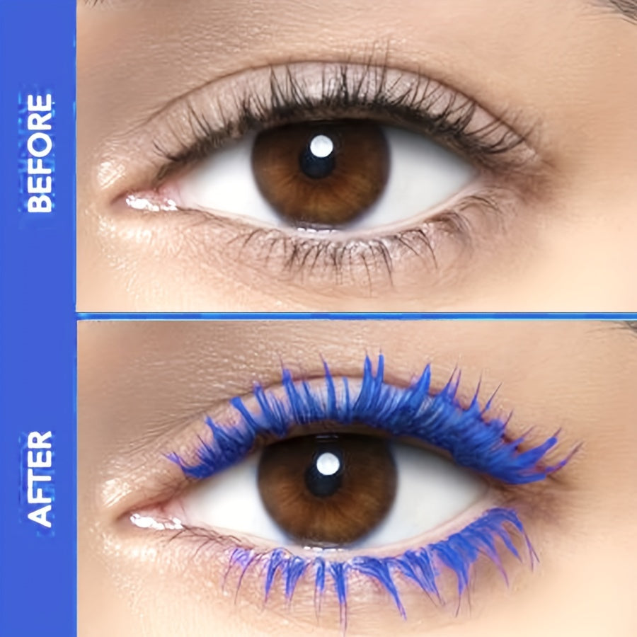 Super Thick Waterproof Mascara Blue Highlight 1PC