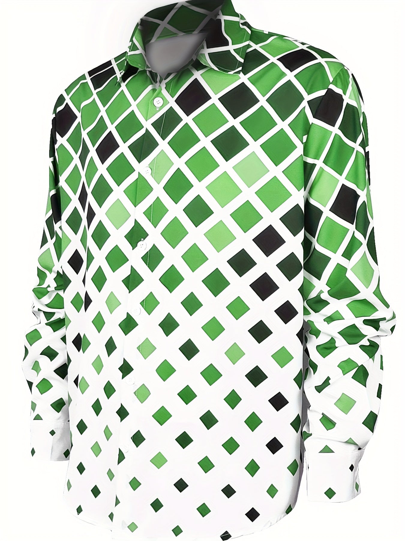 Áo Nam Boho Dài Tay Họa Tiết Xanh Trắng - Thoải Mái & Phong Cách