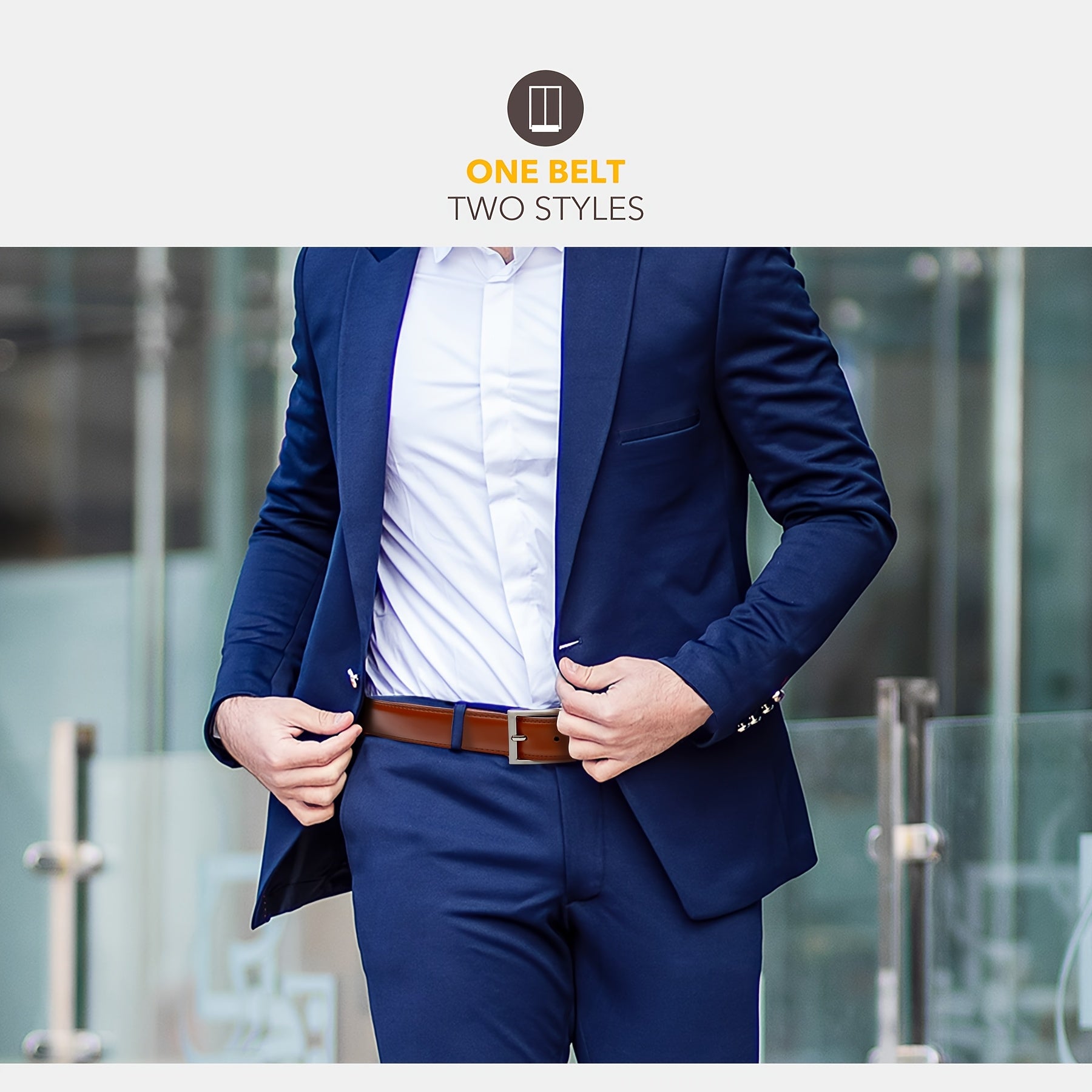 Elegant, Fashionable &amp; Office Men's Leather Belt