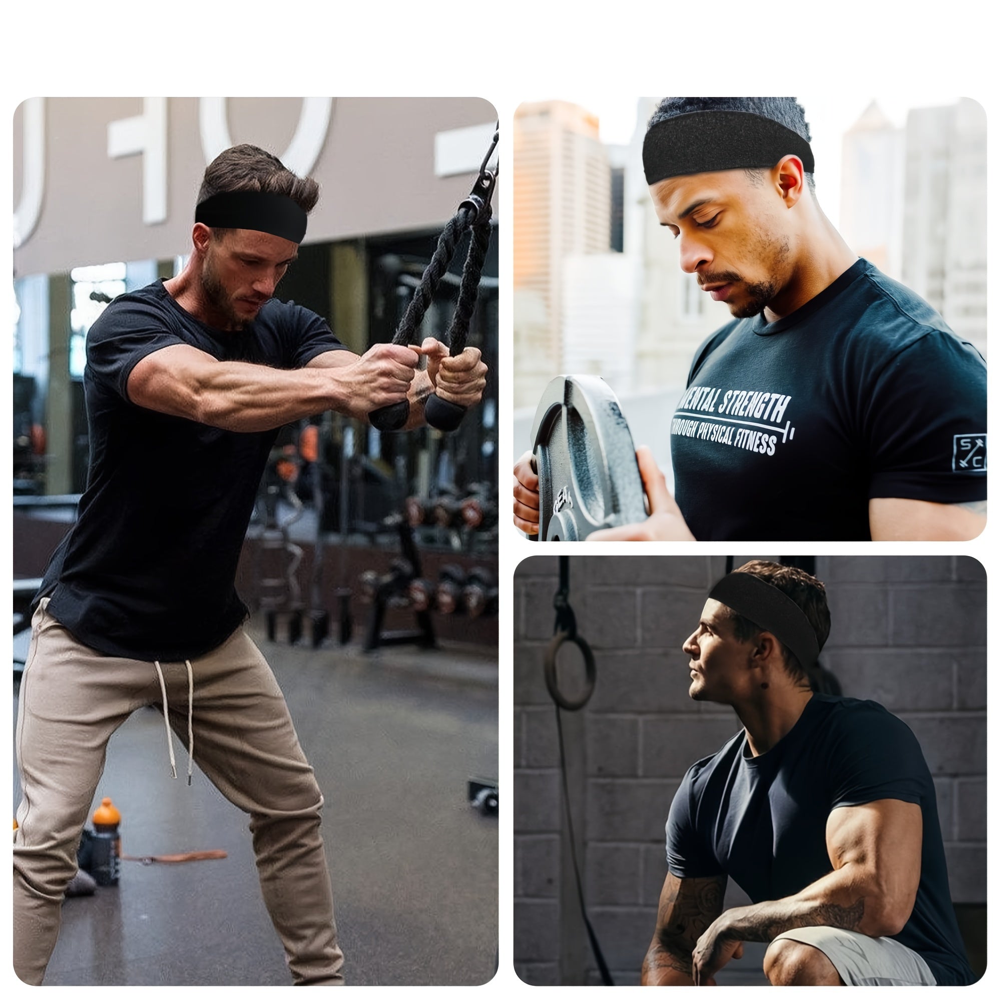 Băng Đô Thể Thao Nam 5 Cái Co Giãn Thoáng Khí Giặt