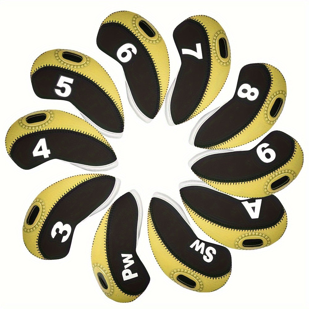 Set of 10 Golf Head Covers - Golf Club Protection Accessories