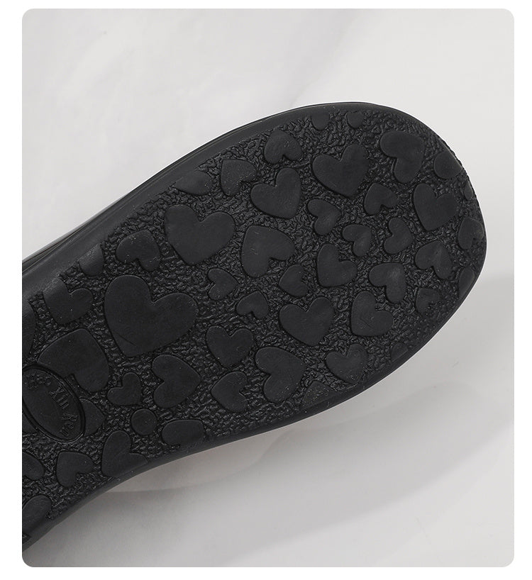 Black Doll Shoes for Girls - Pretty Bow, Anti-Slip, for School